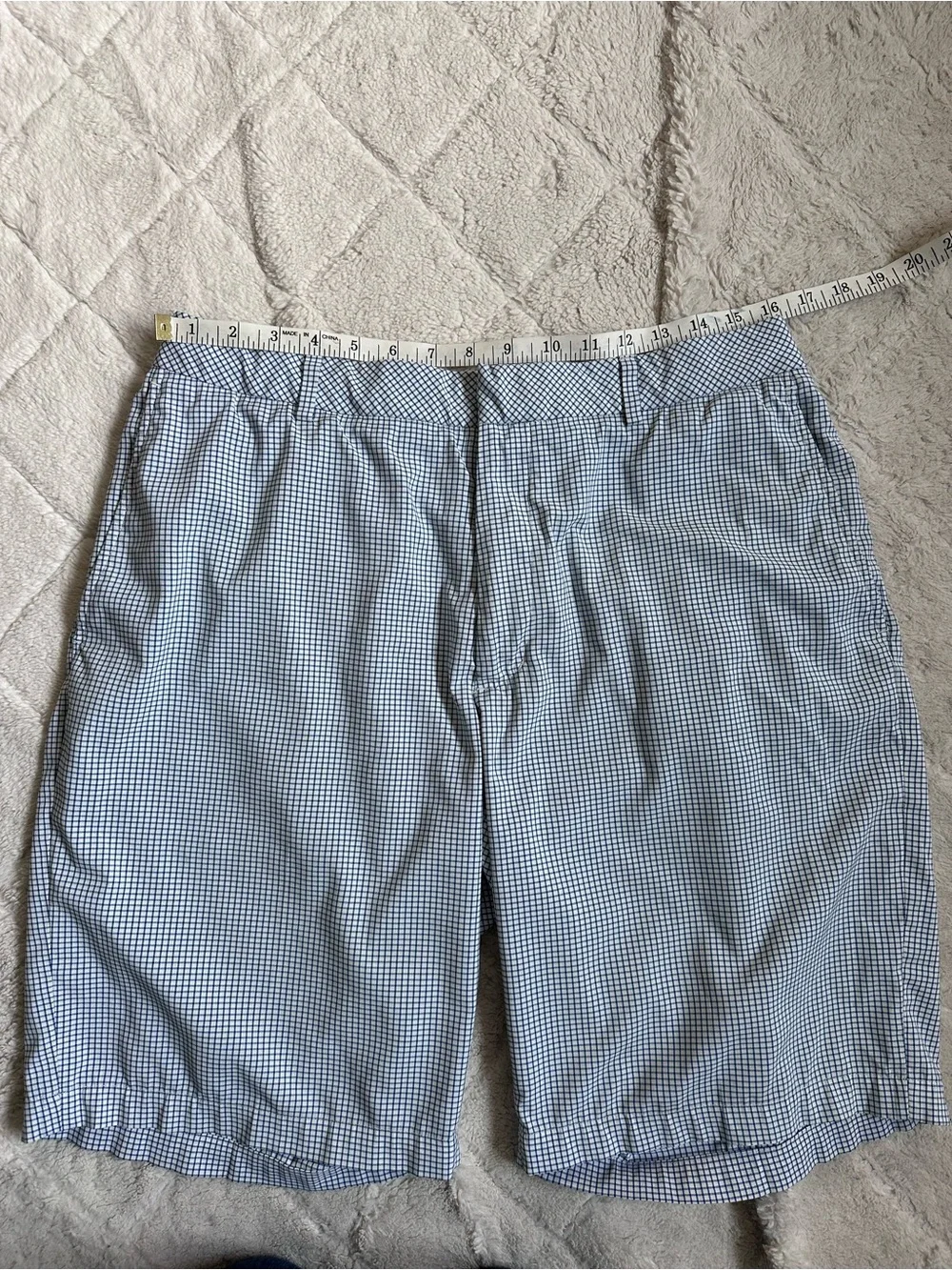 Walter Hagen | Blue and White Checkered Shorts | Size 34